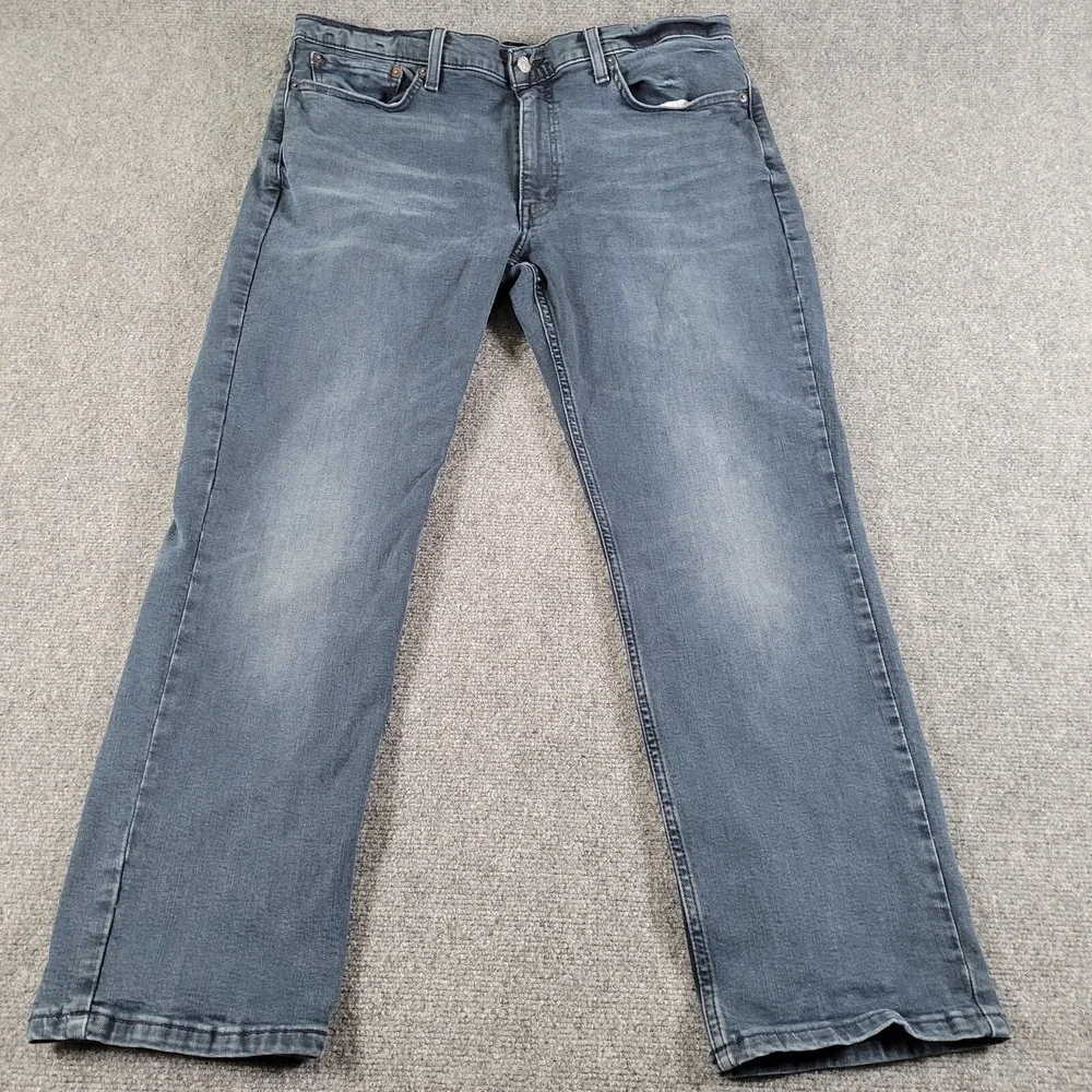 Levis 514 Jeans Men's (38x30 Label) Straight Leg‎ Stretch Blue Stitch